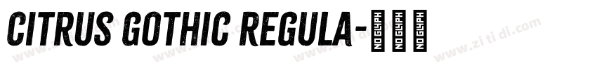 Citrus Gothic Regula字体转换 Citrus Gothic Regula字体转换